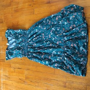 Old navy green floral midi dress